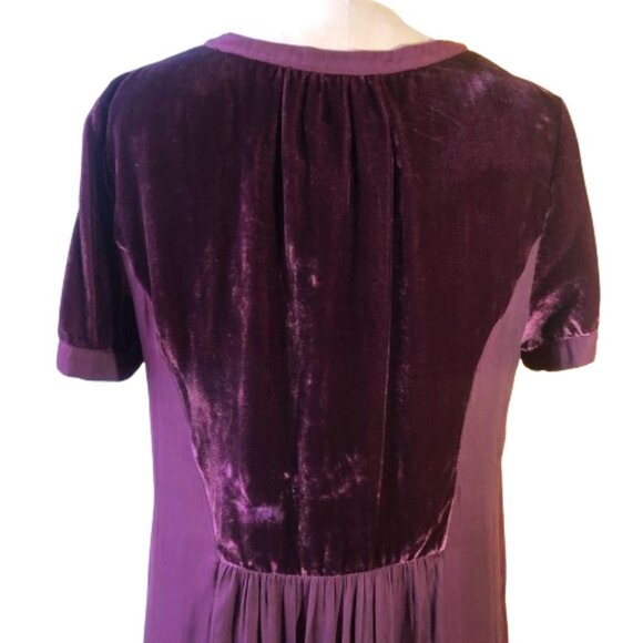 Anthropologie Maeve Ingrid Velvet Tunic Dress in Burgundy - Picture 10 of 16